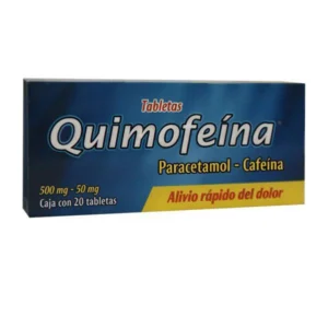 Quimofenia - Paracetamol Cafeina 500 mg / 50 mg 20 Tab