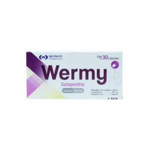 Wermy Gabapentina 300 mg caja con 30 cápsulas
